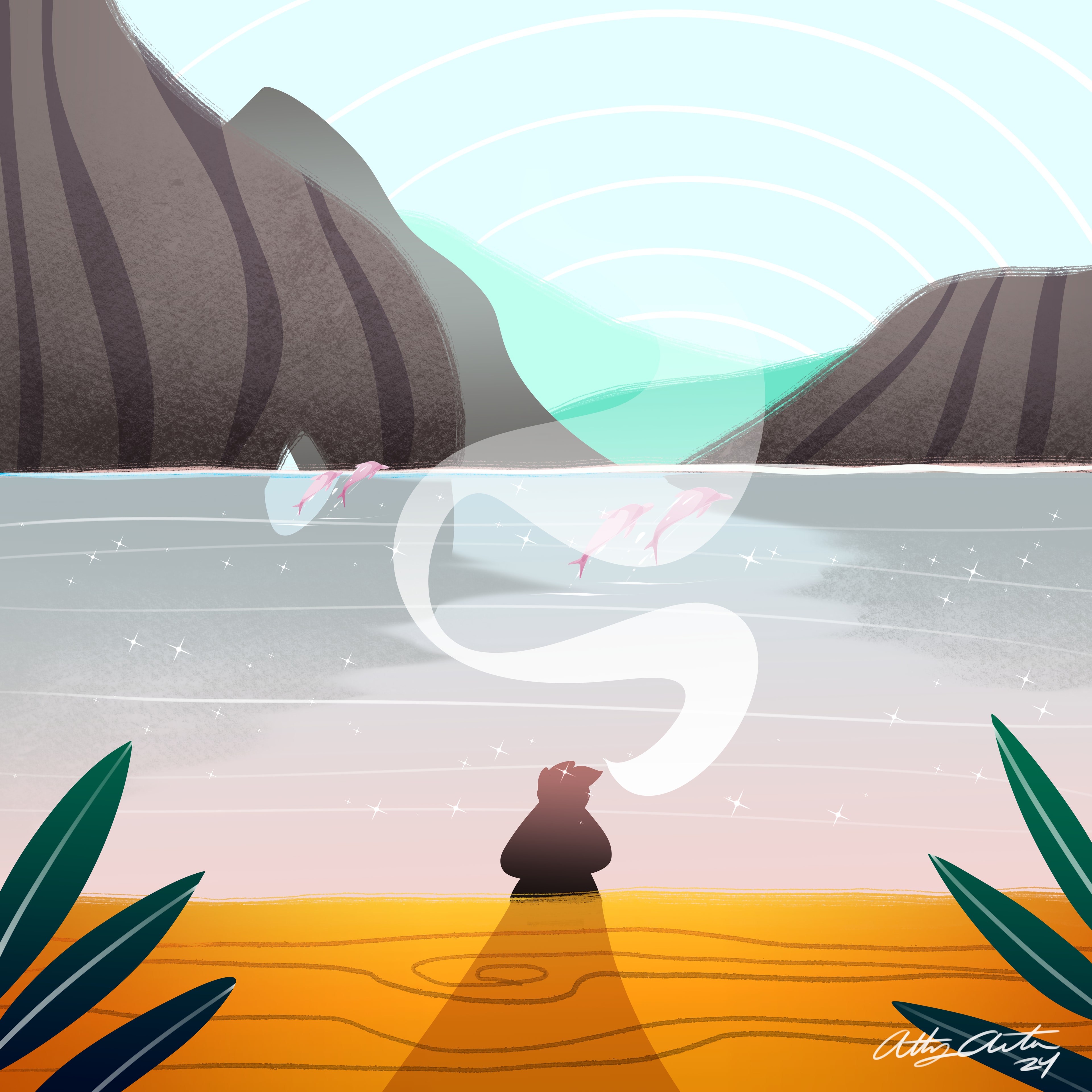 Surreal Layered Landscape